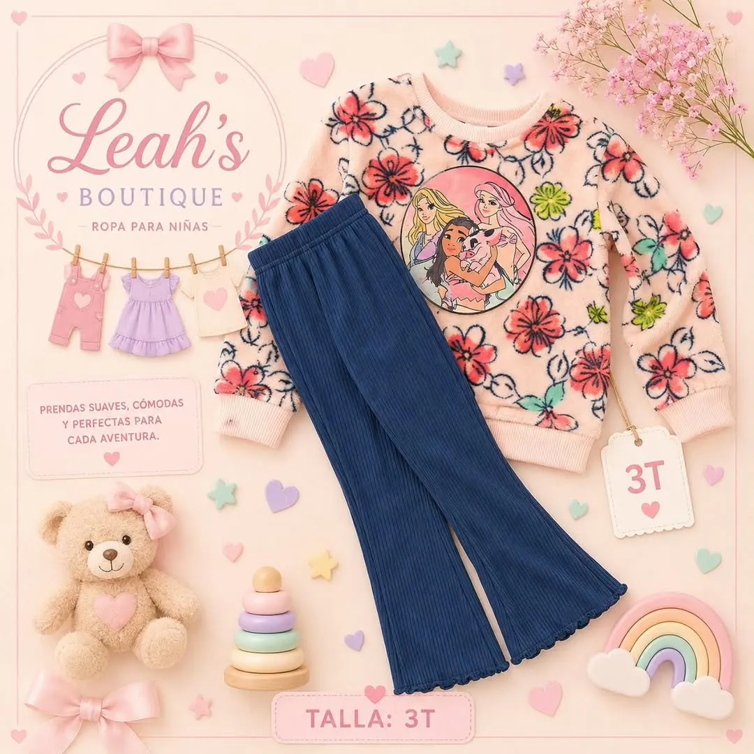 Conjunto princesas Disney afelpado