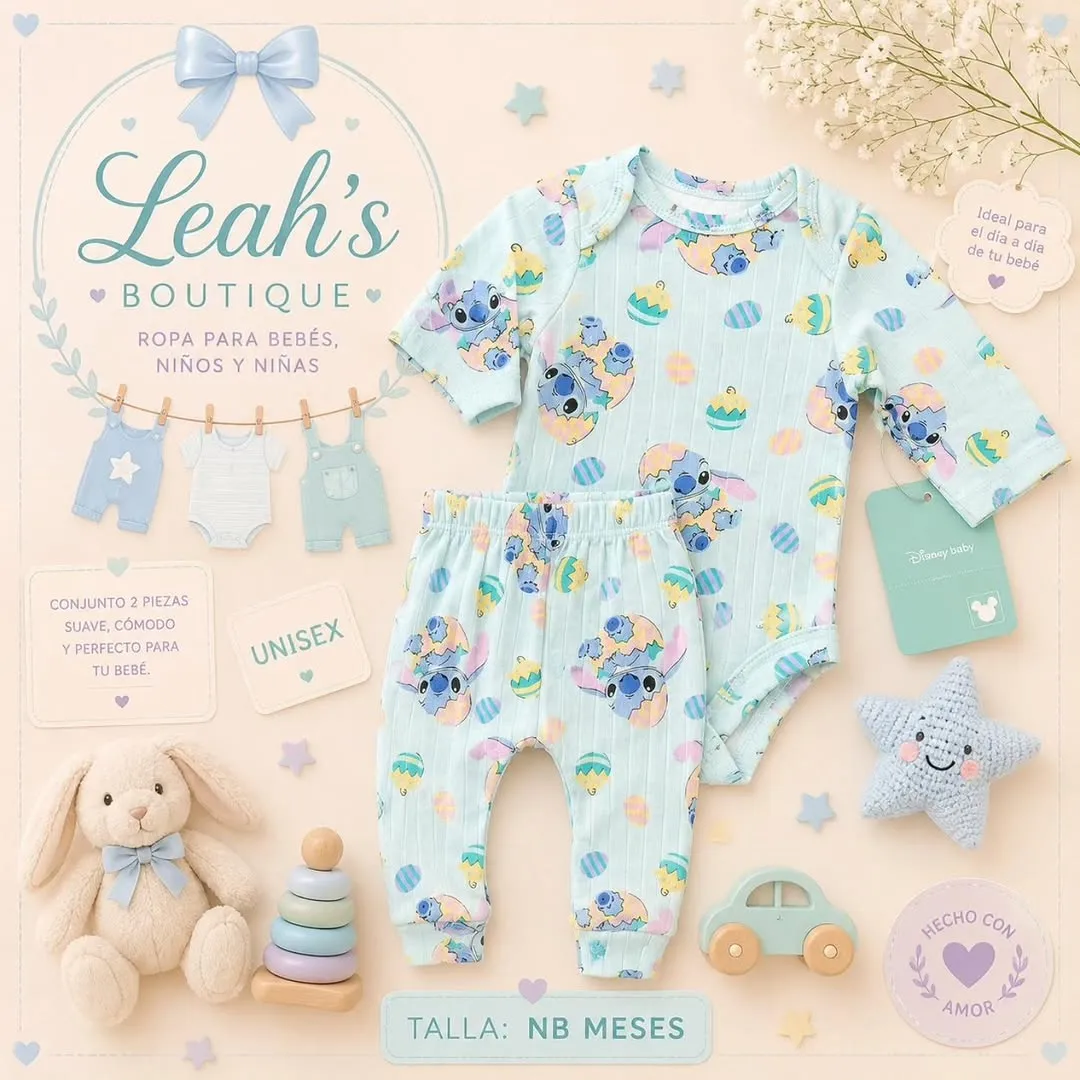 Pijama Stitch celeste