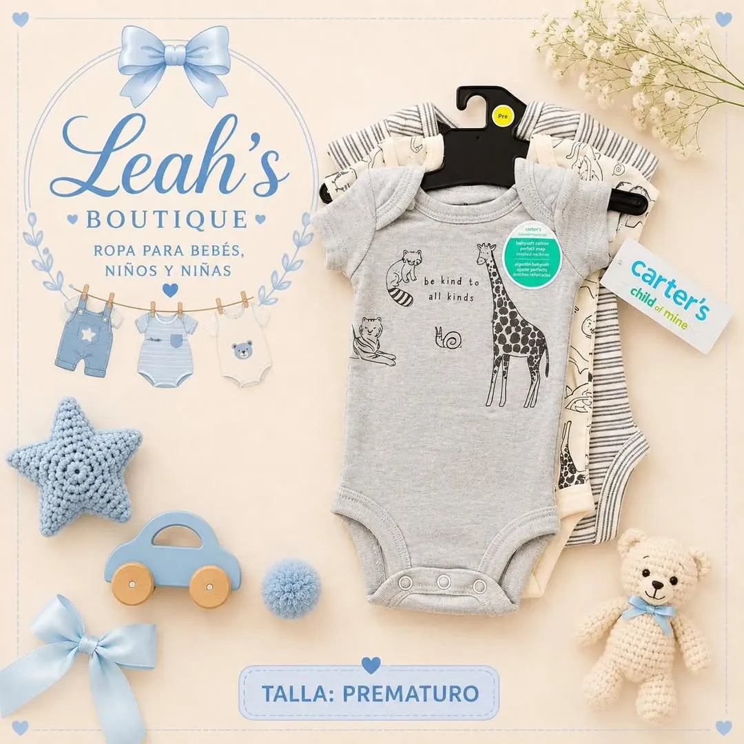 Set de bodies Carter's animalitos